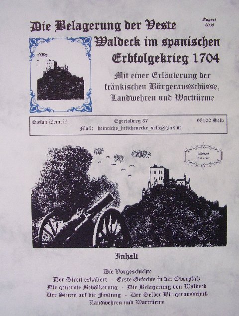 Die Belagerung der Veste Waldeck i. span. Erbfolgekrieg 1704